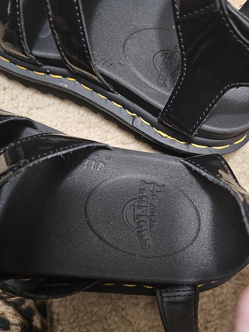 Dr. Martens Classic Patent Black Strappy Sandals - Picture 6 of 8